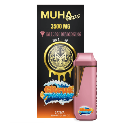 Citrus Tsunami Strain, Muha & Cart for Ultimate Flavor and Potency